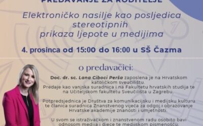 Predavanje za roditelje u sklopu Dana komunikacije i medijske kulture