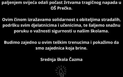 Poziv na okupljanje za odavanje počasti žrtvama tragičnog napada u OŠ Prečko