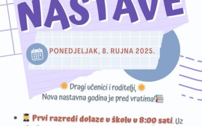 Prvi dan nastave!