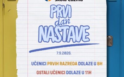 Prvi dan nastave 2026./27.